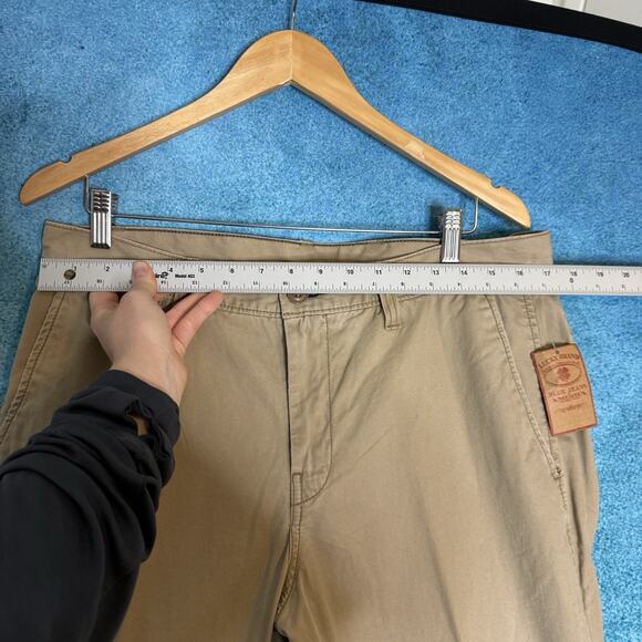 Lucky Brand Men’s Jeans Size 34 Tan Khaki Straight Leg Pants Fits 34x31 - Picture 4 of 16